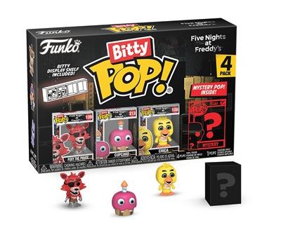 Funko Bitty Pop! Figura de Vinyl Five Nights at Freddy’s: Foxy  - Pack 4 | Inclui Figura Mistério Fashion