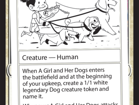 A Girl and Her Dogs [Mystery Booster 2 Playtest Cards] on Sale