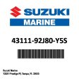 Suzuki - Bracket,swivel - 43111-92J80-Y5S Sale